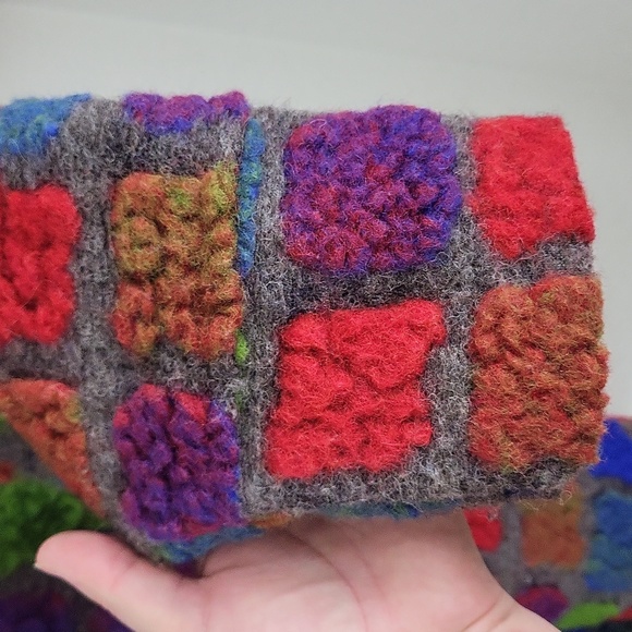 Charlotte & Louis Wool Blend Colorful Jacket Size EU 48 / US 16 - Picture 8 of 12